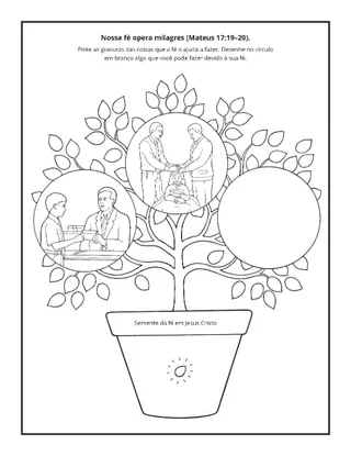 página de atividades: Nossa fé pode realizar milagres
