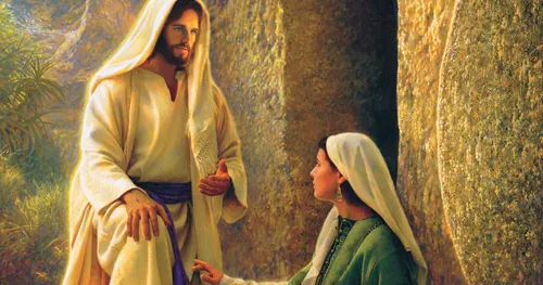 Christ with Mary at the empty tomb