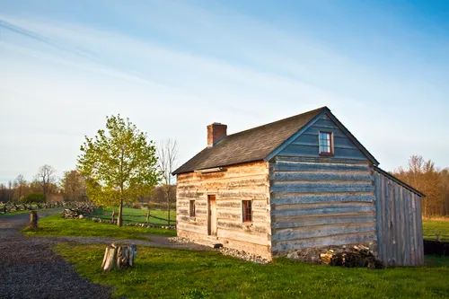 exterior view of log home