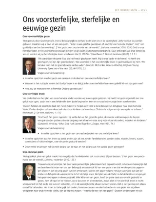 handout, Our Premortal, Mortal, and Eternal Families