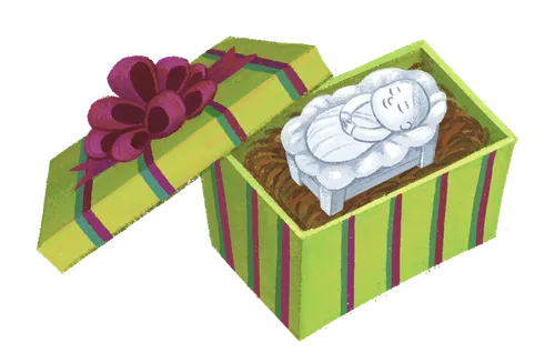 Baby Jesus figurine in gift box