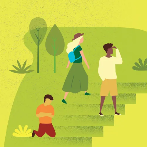 祈祷和寻求的青少年