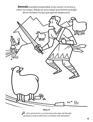 Ammon and the King’s Sheep coloring page