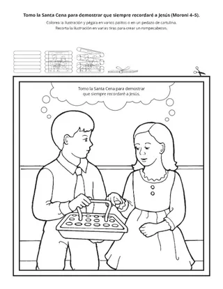 Hoja de actividades: Tomo la Santa Cena para recordar a Jesucristo