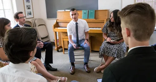 youth meet in Sunday School