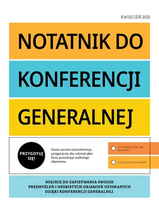 Notatnik do konferencji generalnej