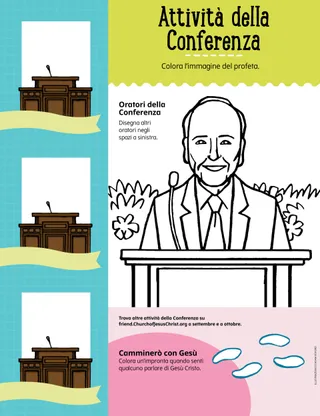 coloring page of President Nelson
