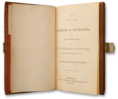 Doctrine and Covenants first European edition title page