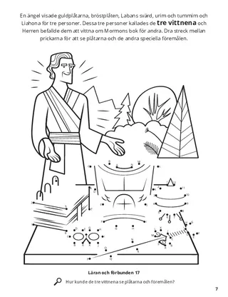 The Three Witnesses of the Book of Mormon coloring page