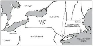 карта, північно-східна територія США