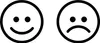 happy and sad face