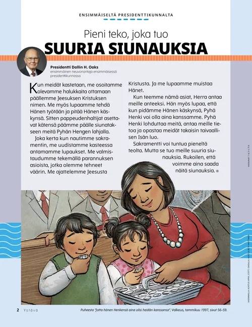 PDF-sivu, jossa perhe nauttimassa sakramenttia