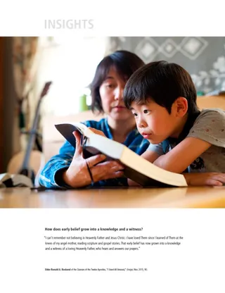mother and son reading