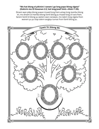 aktiviti pej: Mi save mekem famli histri blong mi