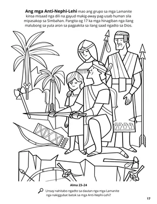 The Anti-Nephi-Lehies Buried Their Weapons coloring page