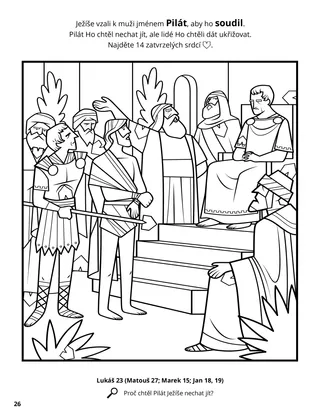 Jesus’s Trial before Pilate coloring page
