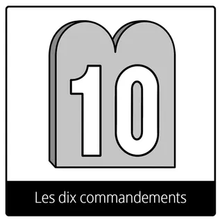 Pictogramme de l’Évangile pour « Les dix Commandements »