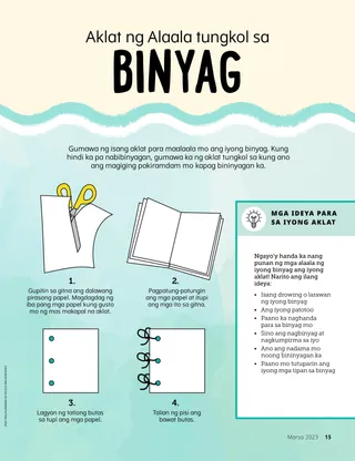 aktibidad sa paggawa ng isang aklat