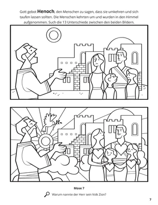 Enoch and the People of Zion coloring page