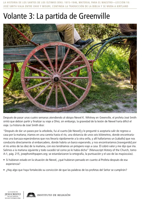 Volante 3: La partida de Greenville