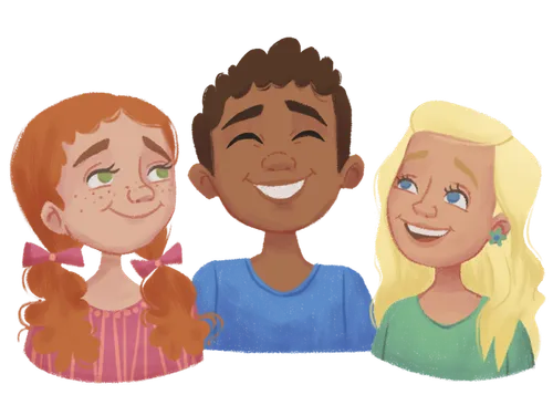 Three smiling children