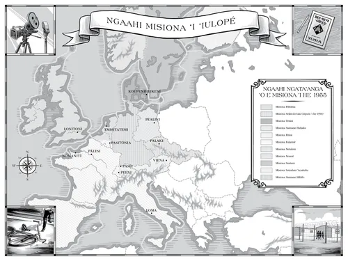 mape ʻo e ngaahi misiona ʻi ʻIulopé