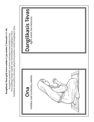 užsiėmimų puslapis. Dangiškasis Tėvas girdi mano maldas ir į jas atsako