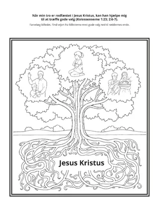 aktivitetsside: når min tro er rodfæstet i Jesus Kristus