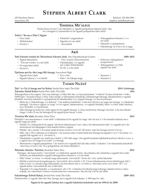 Clark resume