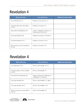 handout, Revelation 4