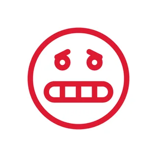 red upset face icon