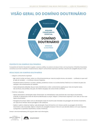 material de apoio, Visão geral do Domínio Doutrinário