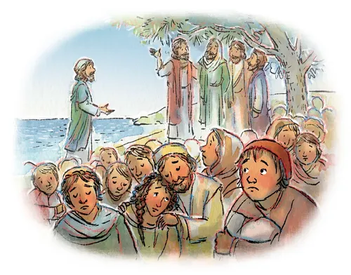 Jesus teaching people