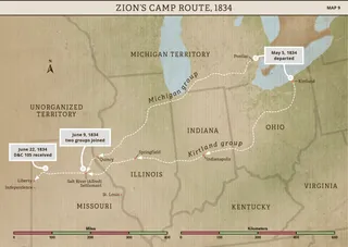 Map 9: Zion’s Camp Route, 1834
