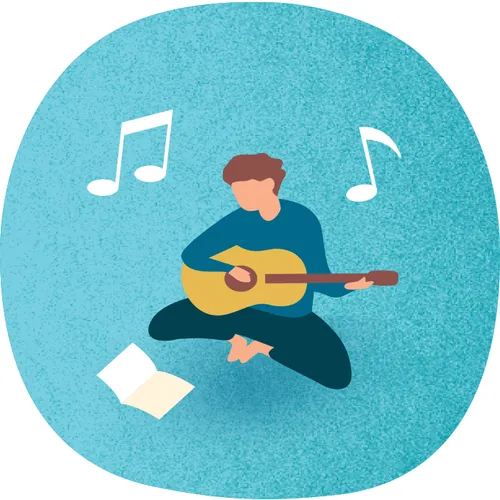 youth playing guitar