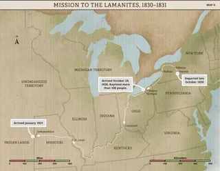 Map 6: Mission to the Lamanites, 1830–1831