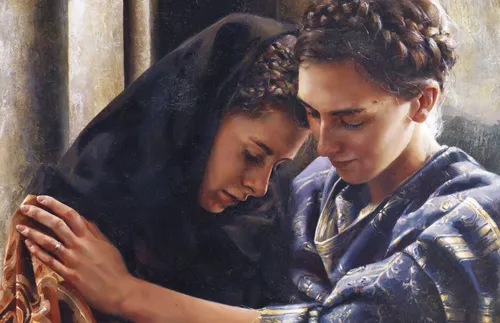 Phebe comforting another woman