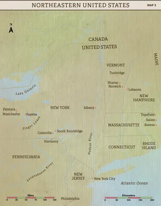 Map 3: Northeastern United States