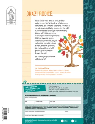 dopis rodičům