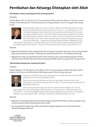 Pernikahan dan Keluarga Ditetapkan oleh Allah