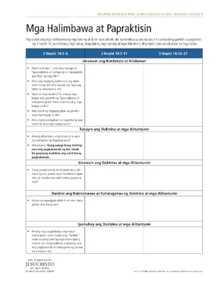 handout, Mga Halimbawa at Papraktisin