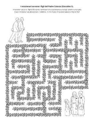 pagina delle attività: i missionari servono i figli del Padre Celeste