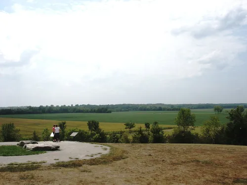 The green fields of Adam-ondi-Ahman in Missouri.