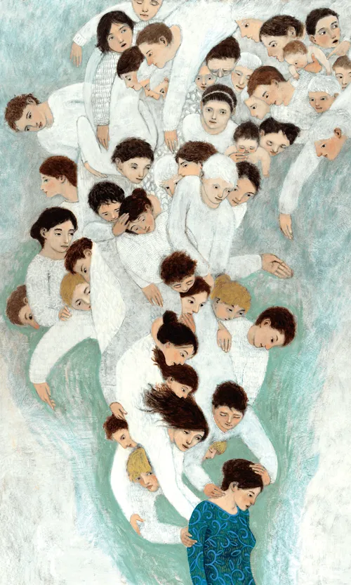 Woman receiving angelic help