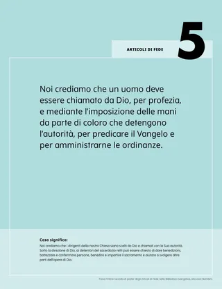 Poster degli Articoli di Fede