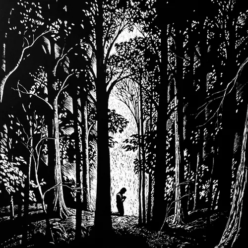 Joseph Smith praying in Sacred Grove