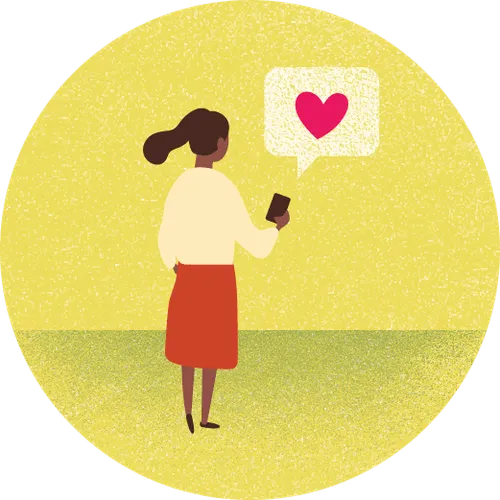 social media heart icon