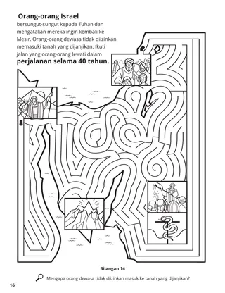 Forty Years in the Wilderness coloring page