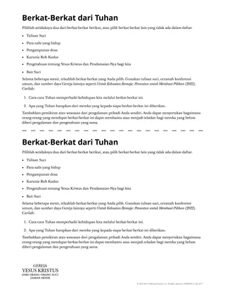 Berkat-Berkat dari Tuhan
