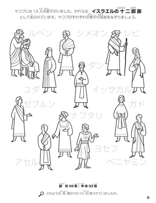 The Twelve Tribes of Israel coloring page